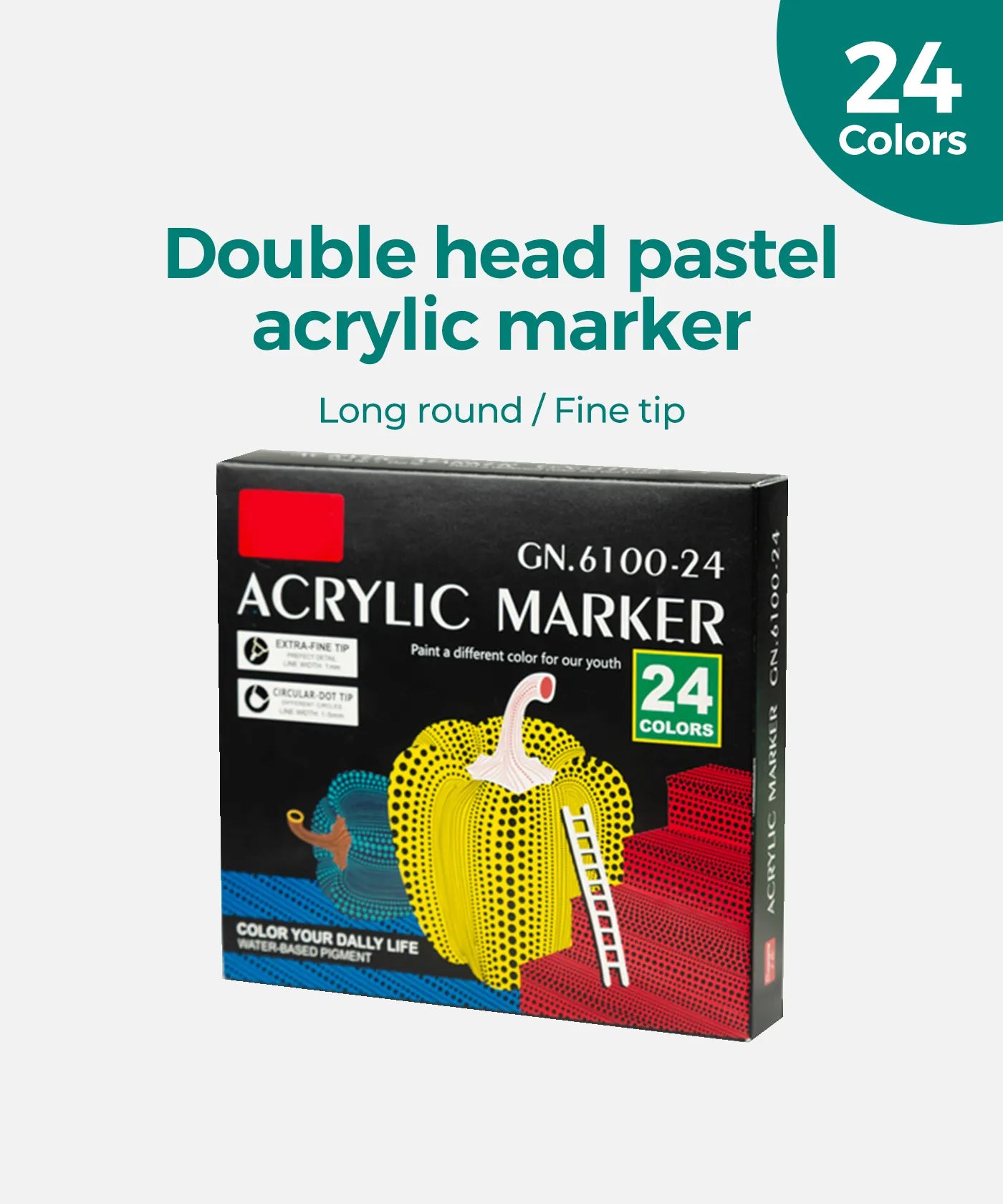 Dual Tip Acrylic Marker - Round Tip