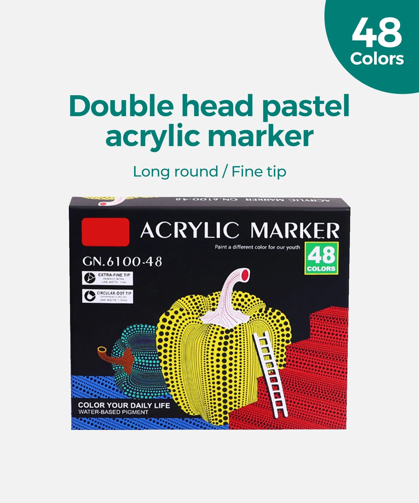 Dual Tip Acrylic Marker - Round Tip