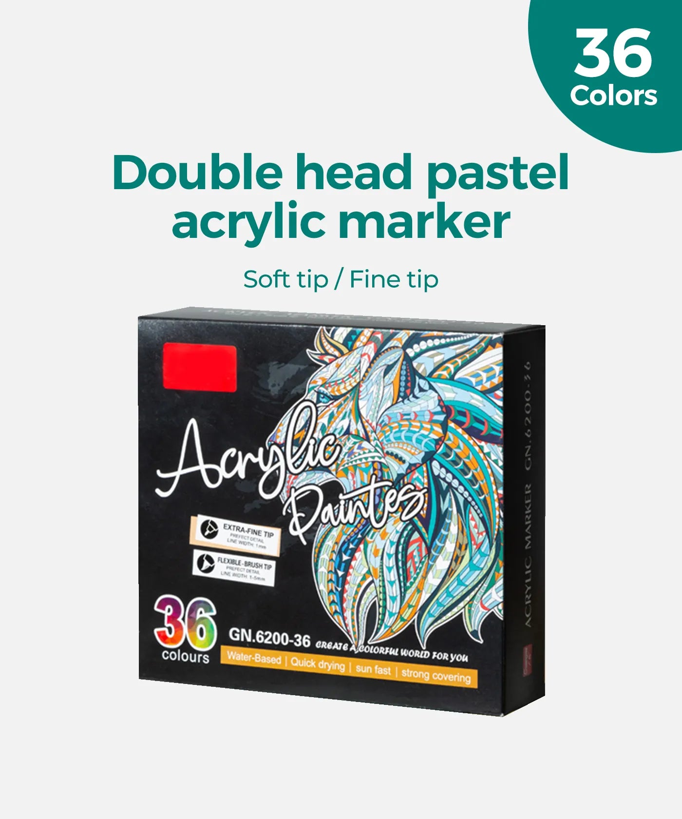 Dual Tip Acrylic Marker - Fine Tip