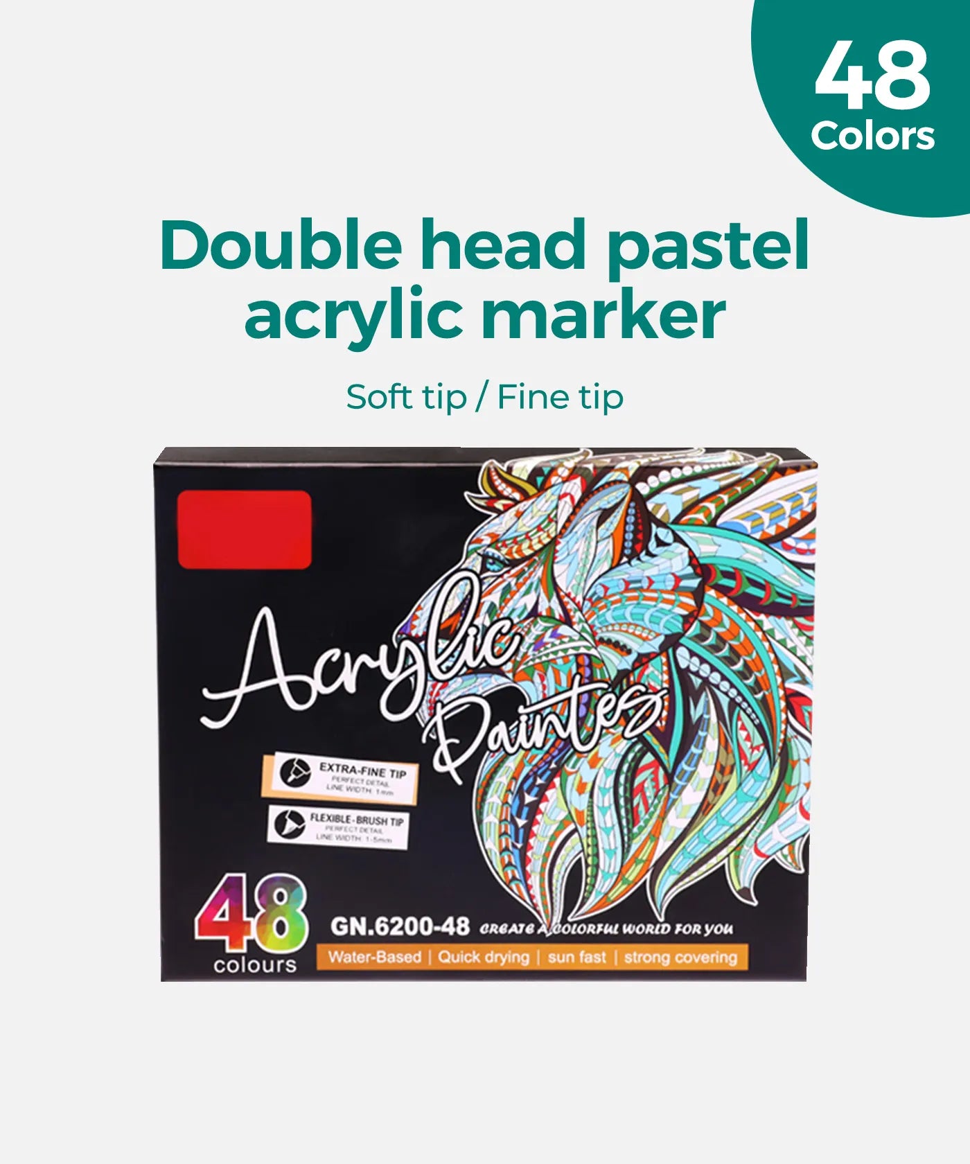 Dual Tip Acrylic Marker - Fine Tip