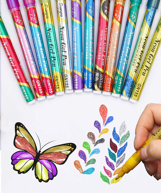 Neon Glitter Gel Pen - Funto