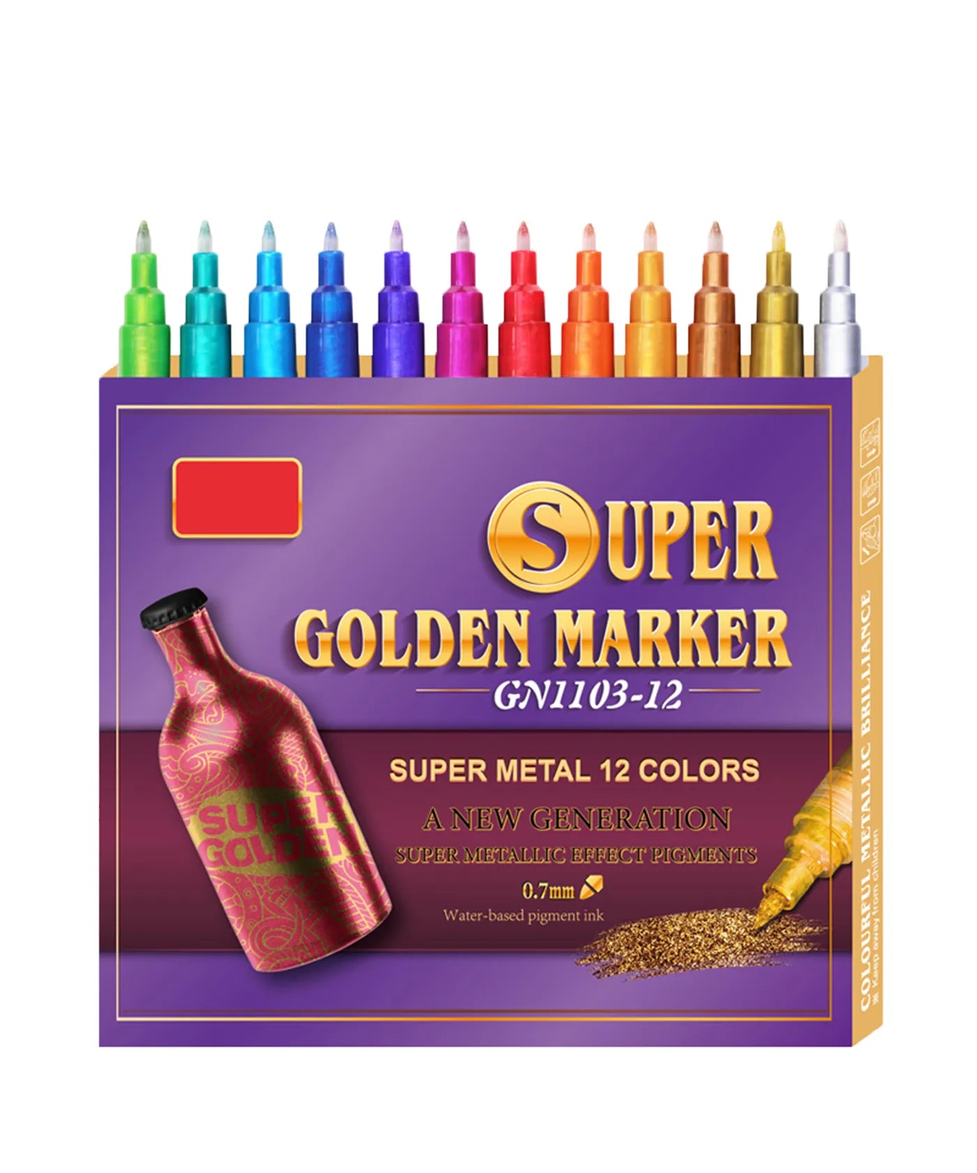 Super Golden Marker - 12 Colors