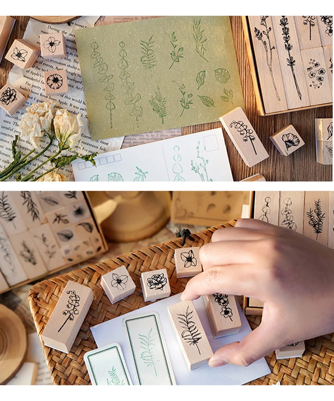 Wooden Stamps Set