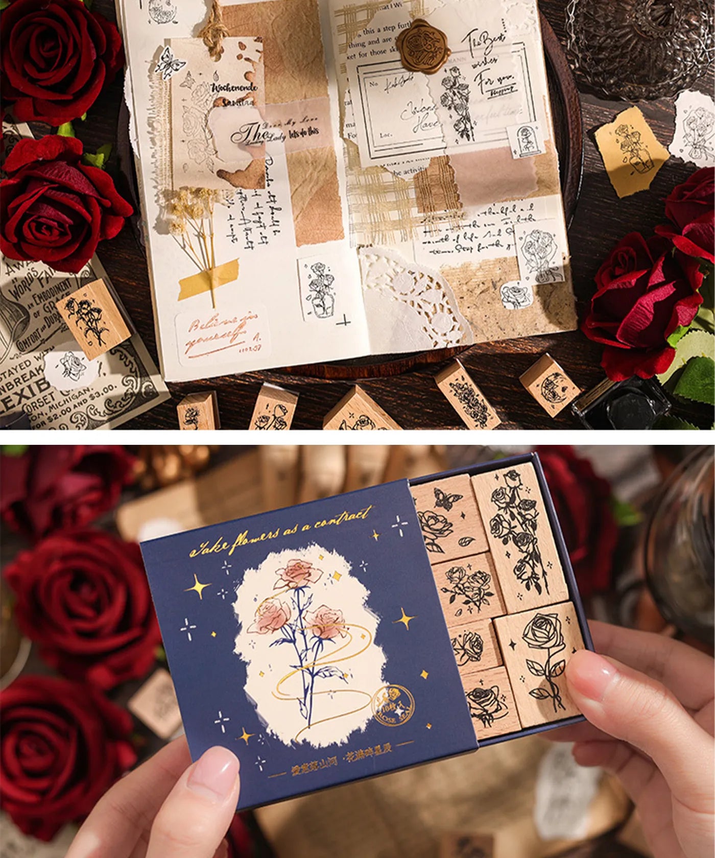 Wooden Stamps Set