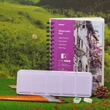 Violet Metal Box - Premium 24-Color Watercolor Paint Set