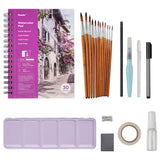 Violet Metal Box - Premium 24-Color Watercolor Paint Set - Funto