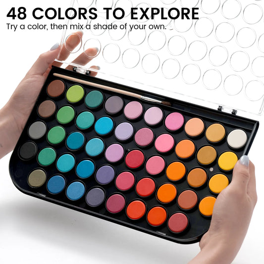 STUDIO Beginner Watercolor Kit – 48 Colors