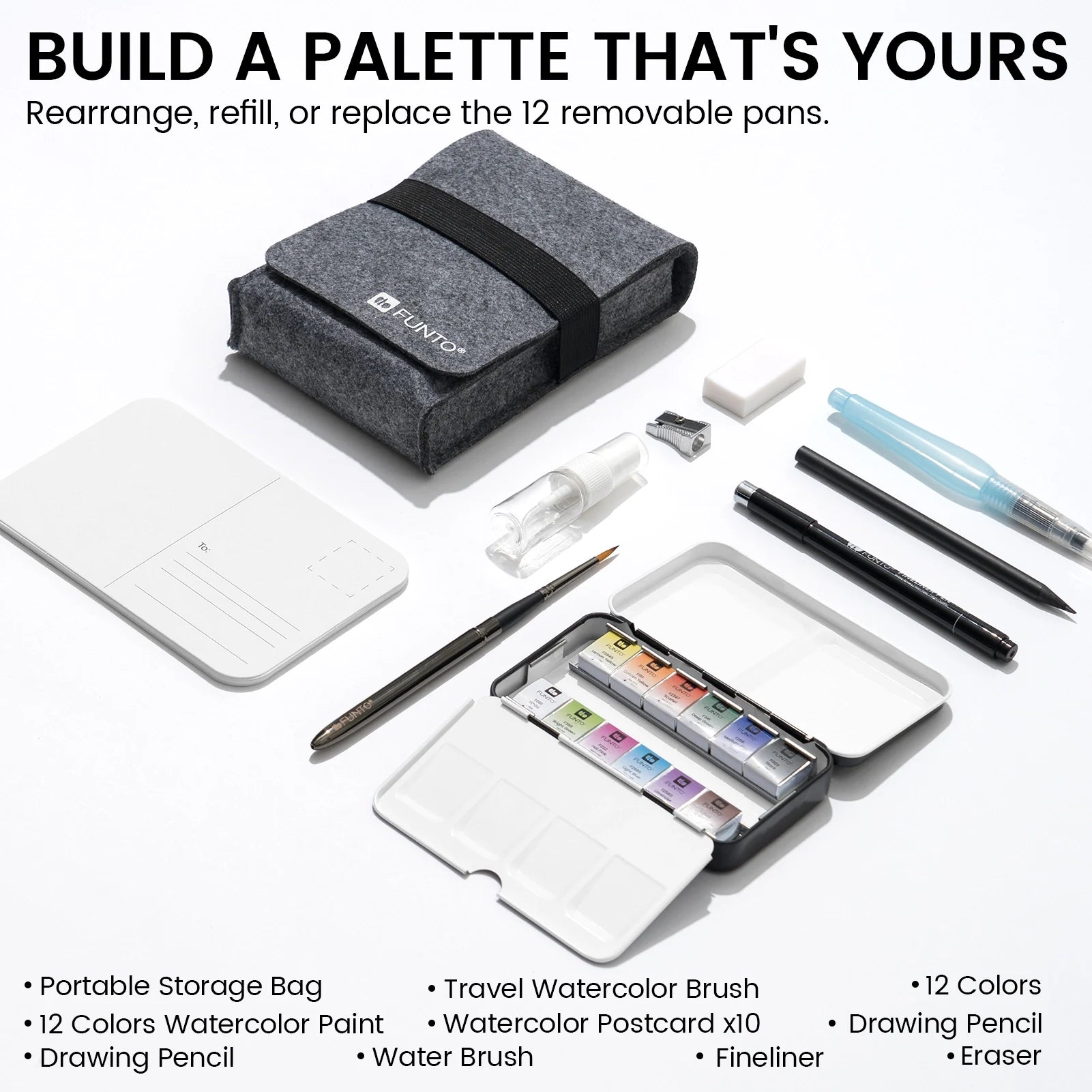 TRAVELER Classic Watercolor Kit – 12 Colors