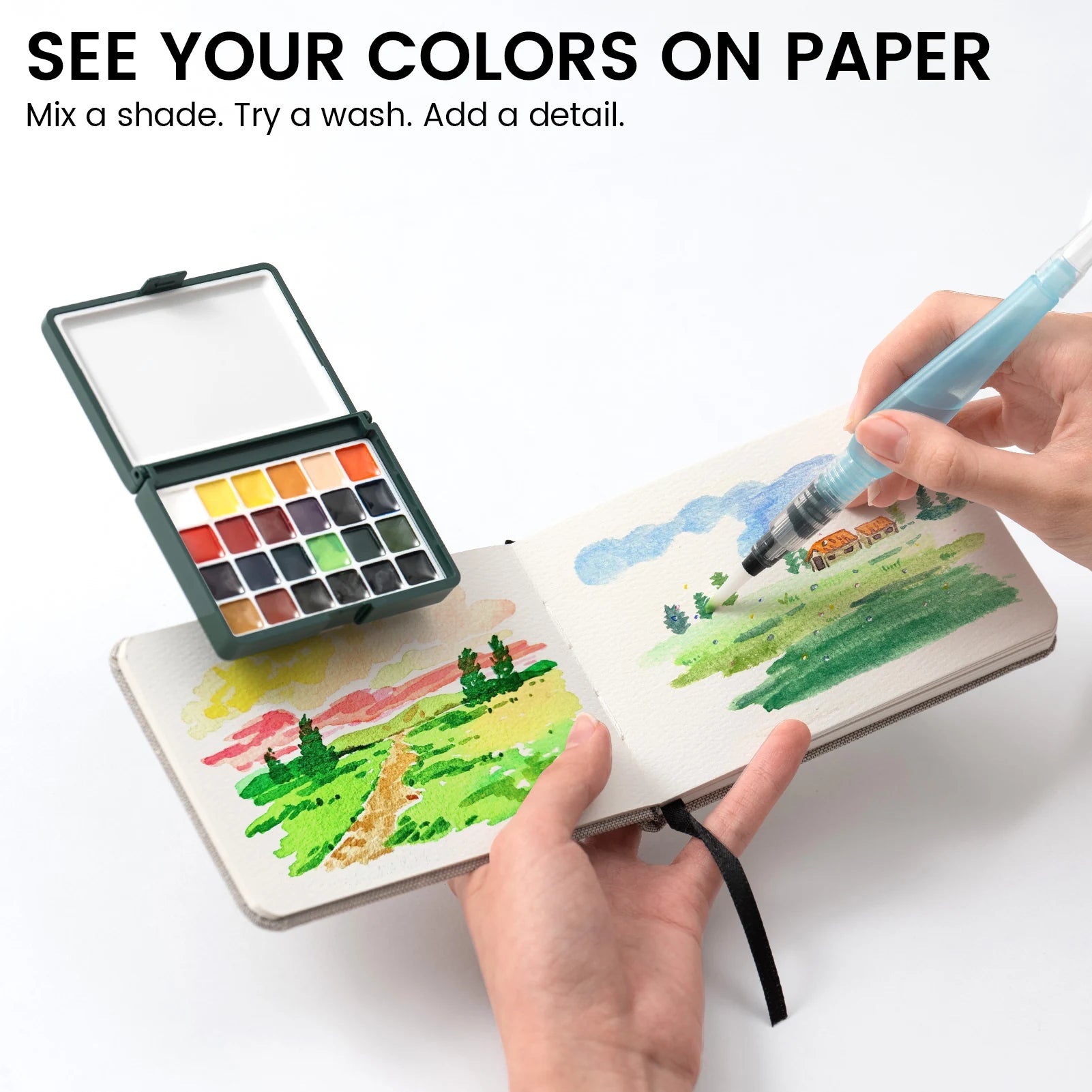 EXPLORER Watercolor Kit – Hand-Poured 24 Colors