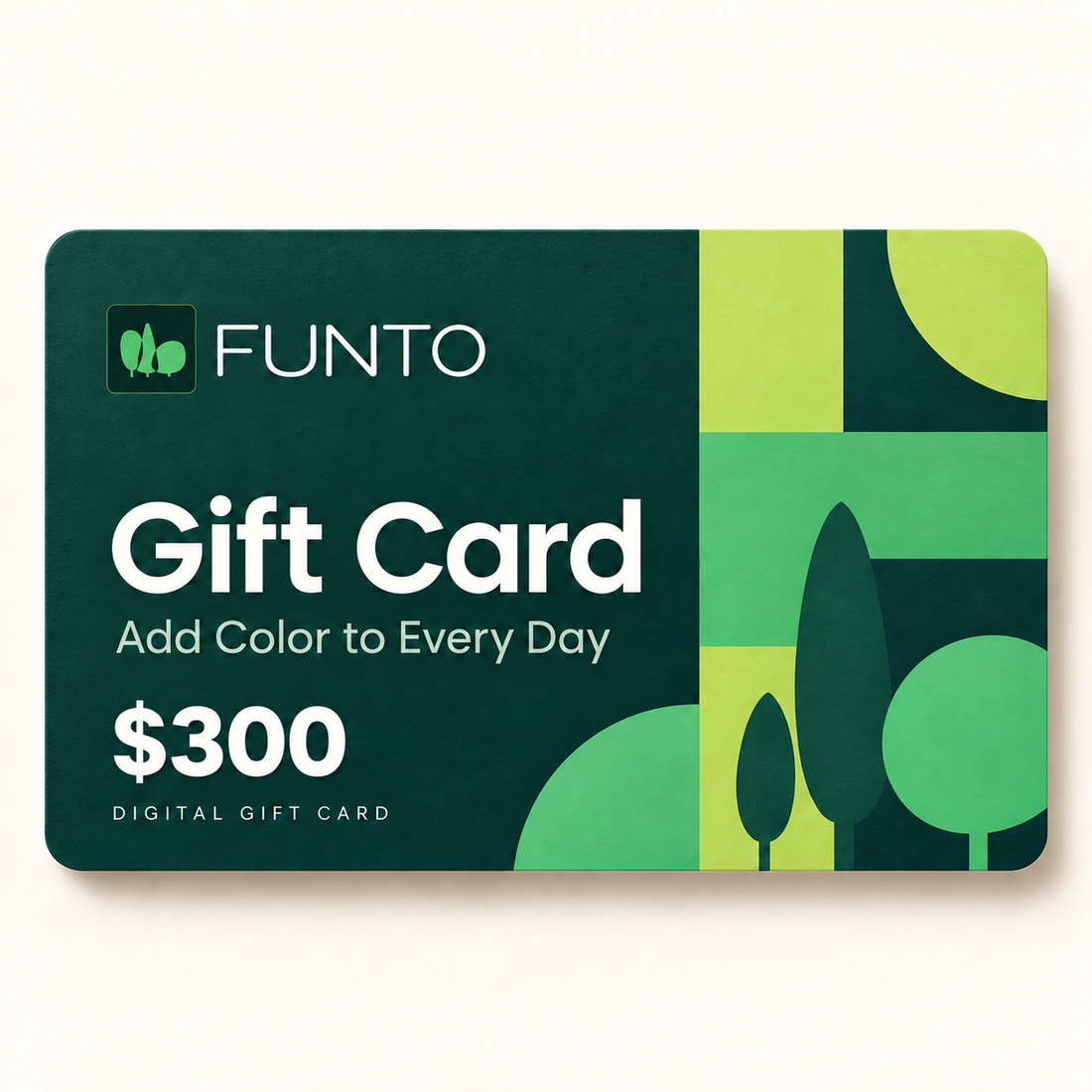 FUNTO digital gift card — $300 face value